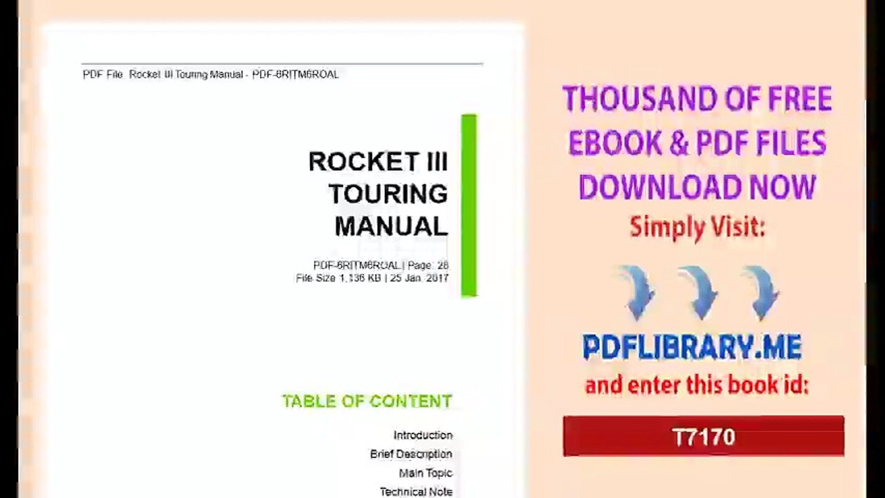 Rocket III Touring Manual