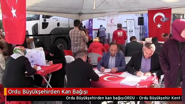 Ordu Büyükşehirden Kan Bağışı