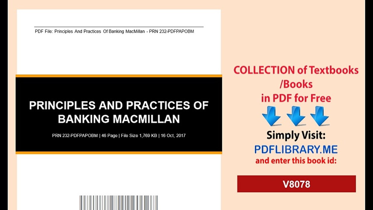 Principles And Practices Of Banking MacMillan