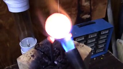 The red nickel ball is placed on the galactose gel