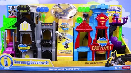 Batman and Robin Peek at Metropolis Find Lex Luthor Throw Superman in Jail in Super Hero Flight City