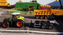BRUDER toys DHL trucks and RC tror transport video!