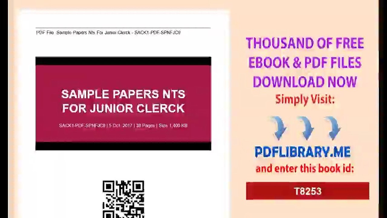 Sample Papers Nts For Junior Clerck
