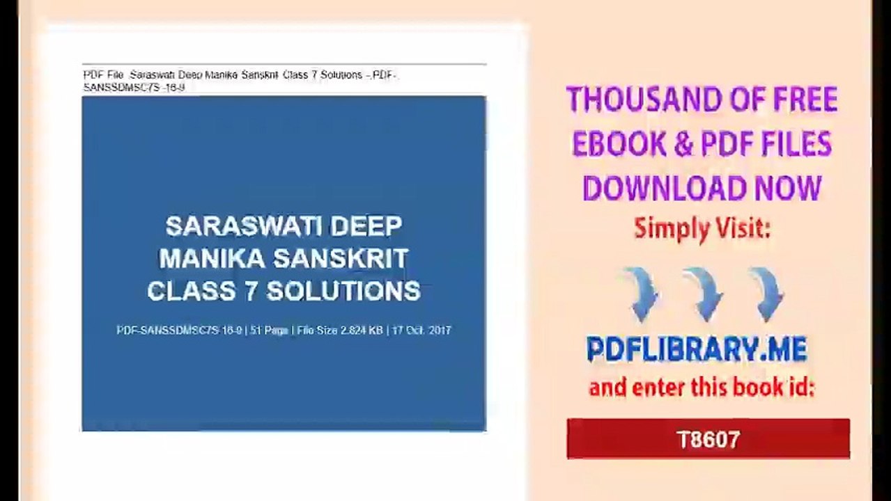 Saraswati Deep Manika Sanskrit Class 7 Solutions