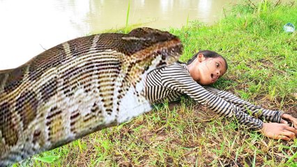 Amazing Clever Girl Trap Big Snakes Using Oil Tank With Water Pipe