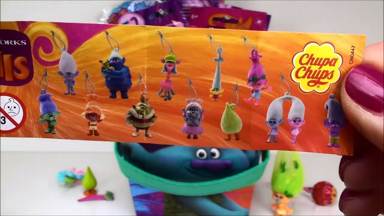 Dreamworks Trolls Surprise Toys Blind Bags Plastic Chocolate Eggs Fashion Tags Capsules Key Chain