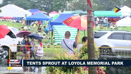 Tents sprout at Layola Memorial Park