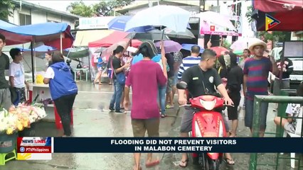 Flooding did not prevent visitors in Malabon Cemetery