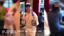 Deux youtubeurs piègent les passants avec un faux serpent, la vidéo hilarante