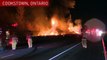 Massive fiery crash on Highway 400 in Ontario