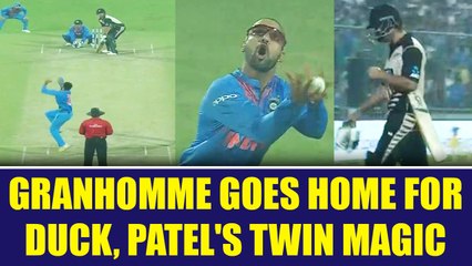 India vs NZ 1st T20I : Bruce & Gandhomme dismissed in one over, Axar's twin magic | Oneindia News