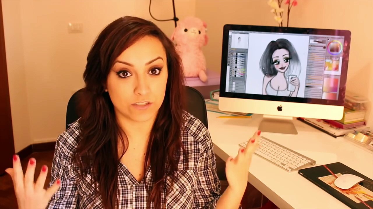 ♡ How to draw a Selfie Girl + Paintstorm Studio Colouring ♡