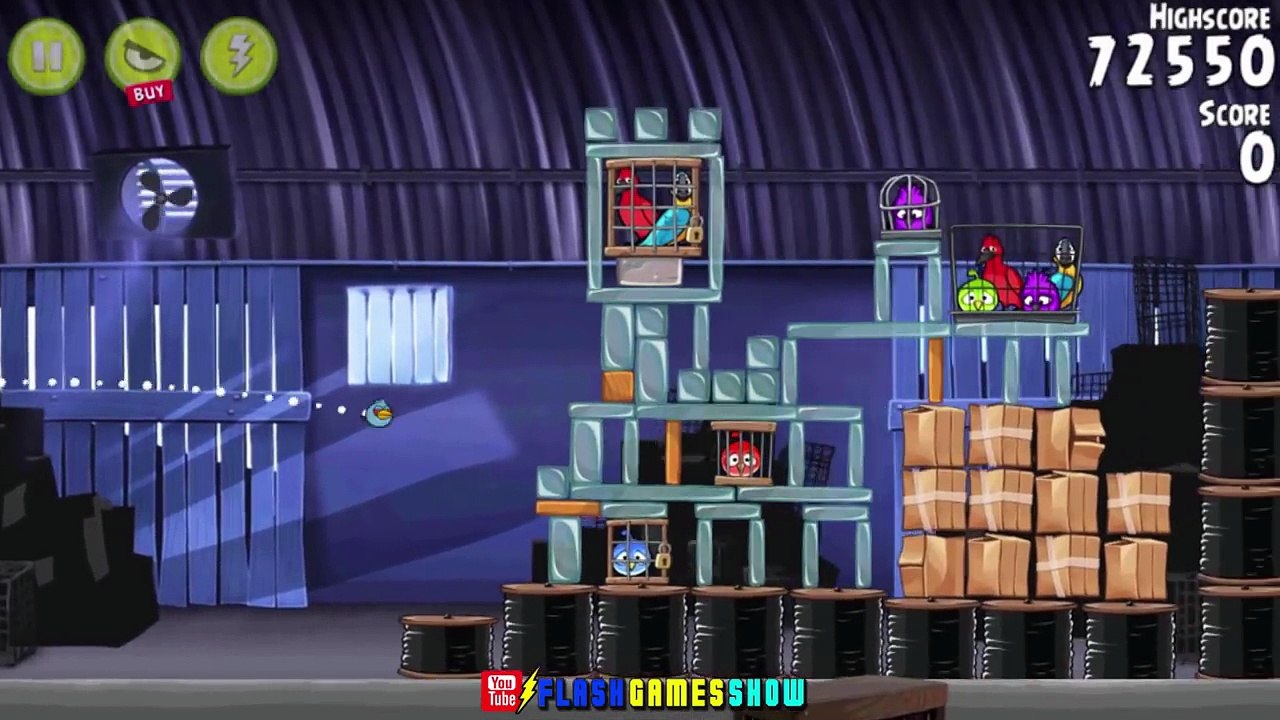 Angry Birds Rio - Smugglers Den All Levels Three Star Walkthrough