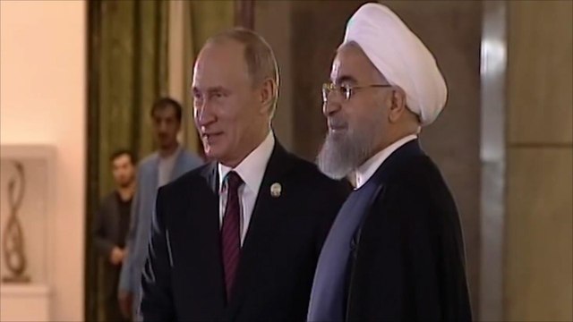 بوتين يبحث مع خامنئ وروحاني الأزمة السورية والتعاون النووي