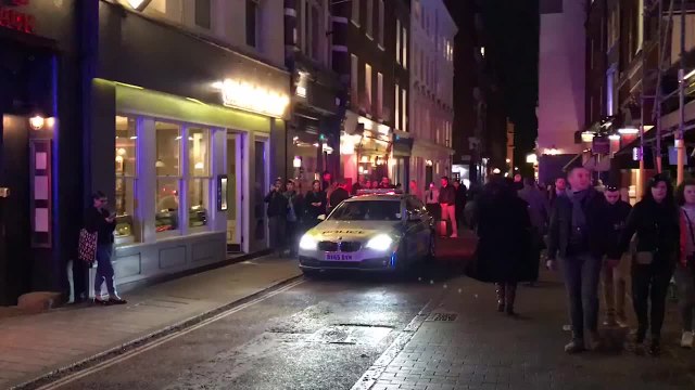 Police Cordon In Place After Black Cab Hits Pedestrians