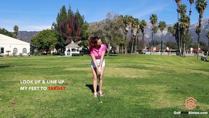 [Golf with Aimee] Aimees Golf Lesson 035: Pre-shot Routine part 1