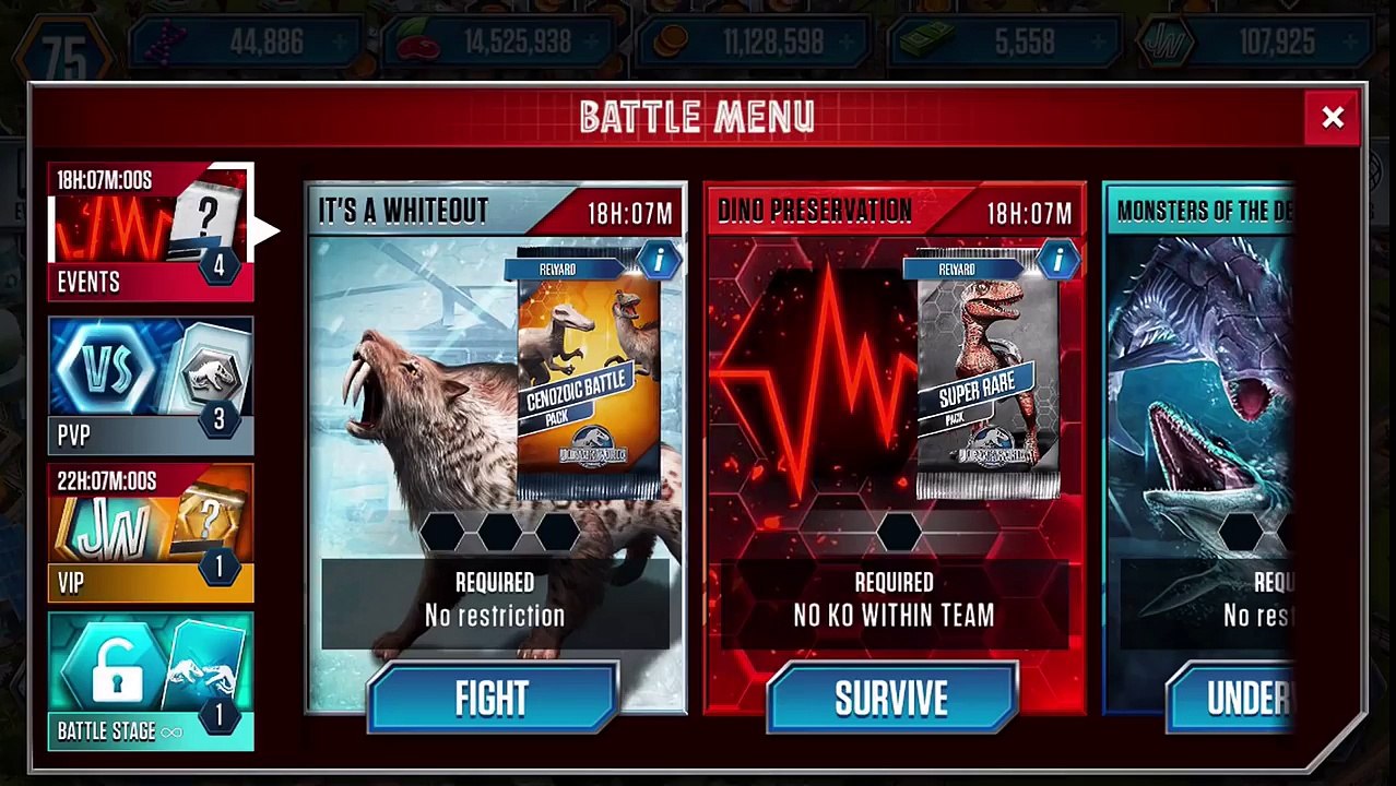 SMILODON Vs MARSUPIAL LION - Jurassic World The Game