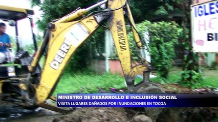 Realizan visita a lugares dañados por inundaciones en Tocoa