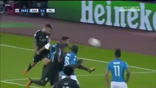 Nicolas Otamendi Goal 1-1 Napoli vs Manchester City 01.11.2017