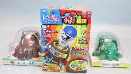 Roulette Crocodile Game with Peppa pig Pororo Tayo Toys 복불복 룻렛, 악어이빨 게임 과 페파피그 뽀로로 타요 장난감