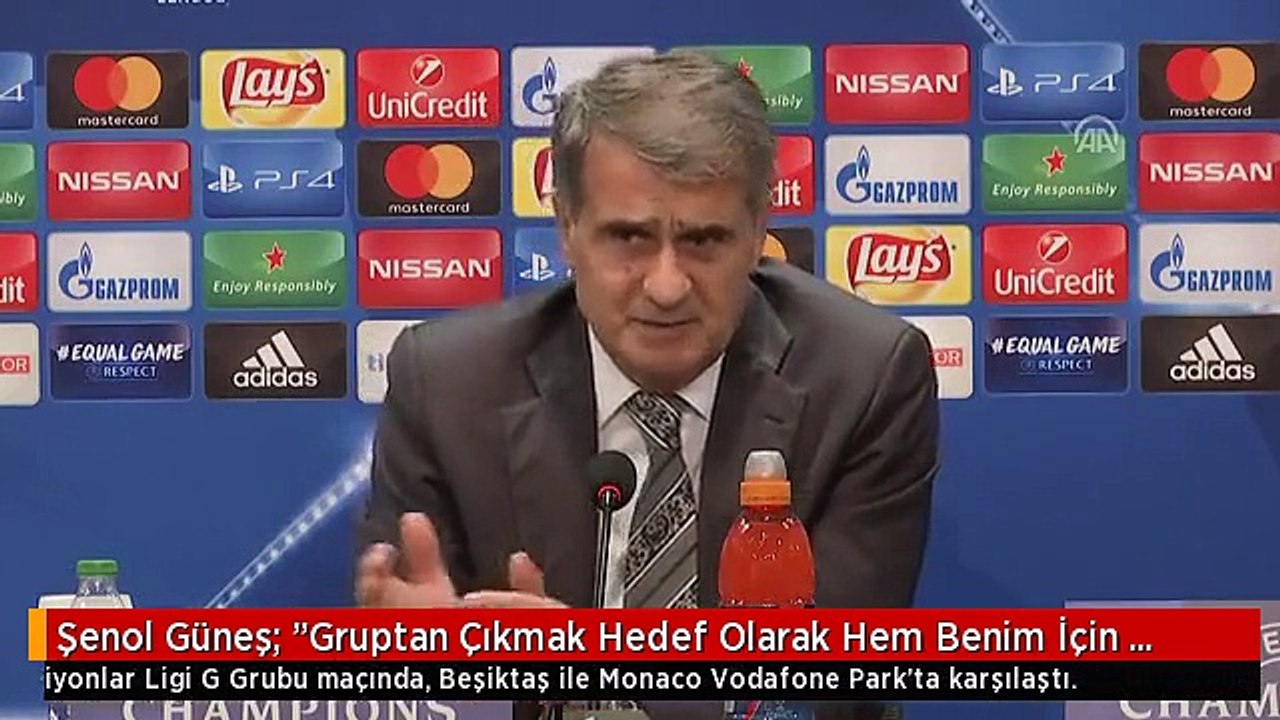 Şenol Güneş: "Gruptan Çıkmak Hedef Olarak Hem Benim İçin Hem Kulüp İçin Önemli"