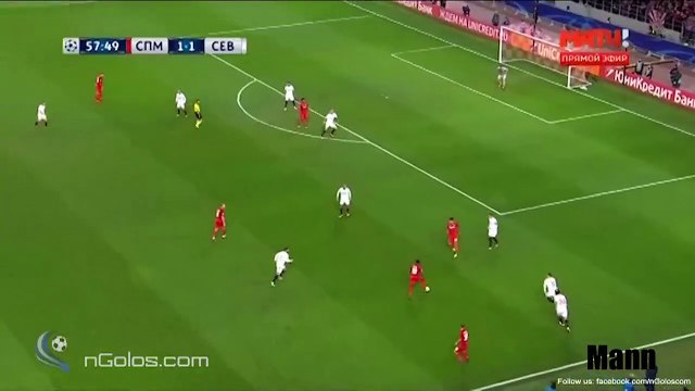 Lorenzo Melgarejo Goal - Spartak Moskva vs Sevilla (2-1) - CHAMPIONS LEAGUE 17-10-2017 HD