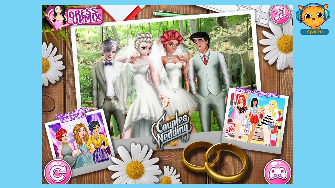 Disney Bffs Couples Wedding - Frozen Movie Disney princess videos for girls - 4jvideo