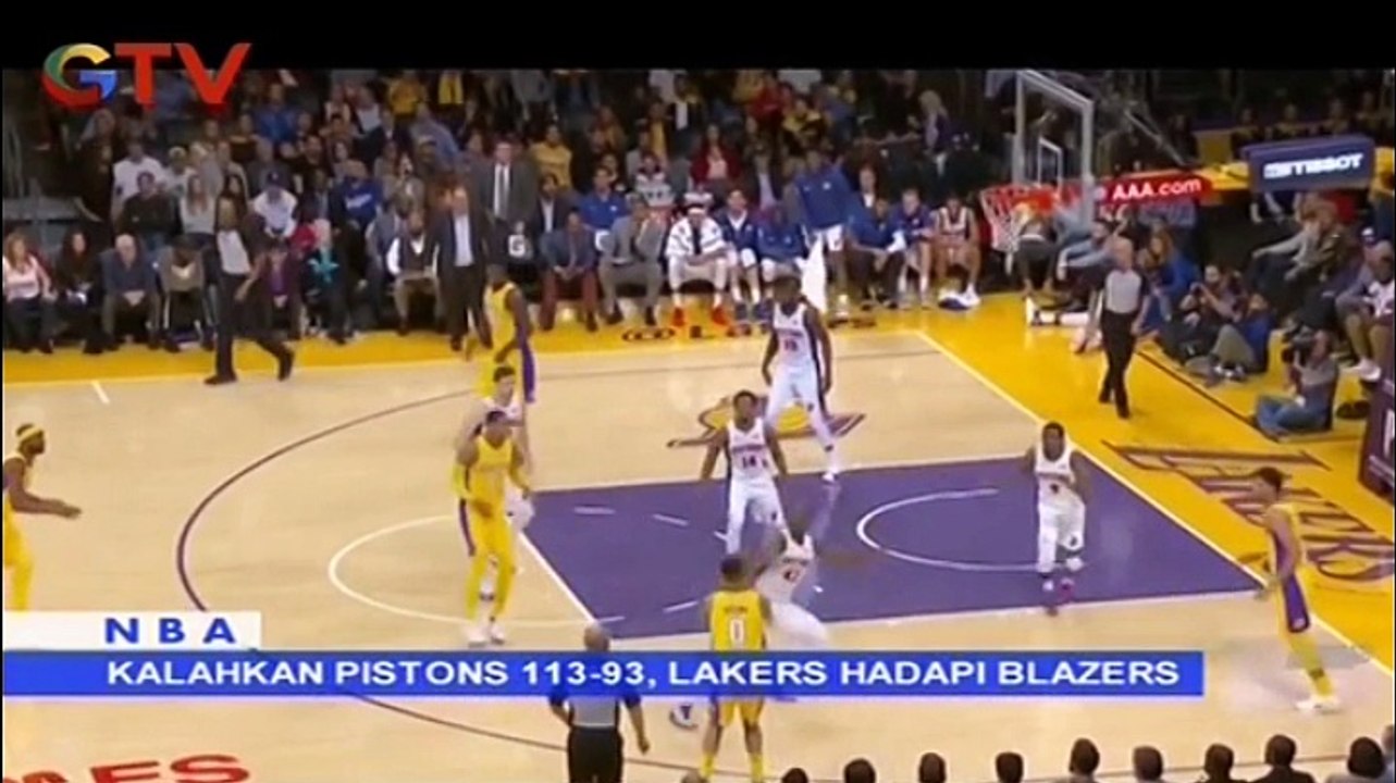 Kalahkan Pistons 113-93, Lakers Siap Hadapi Blazers