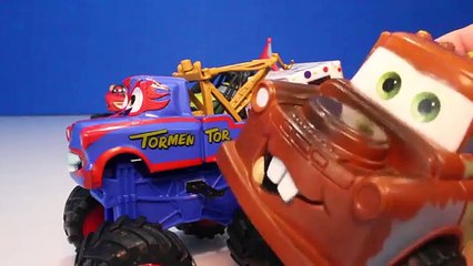 Maters MONSTER TRUCK SET Toys Video for Kids | Monster Truck Toy Crashes Movie Cars Toypals.tv