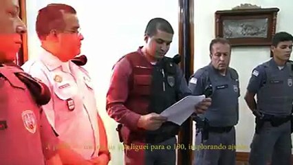 Mulher agradece a PM por salvar o marido
