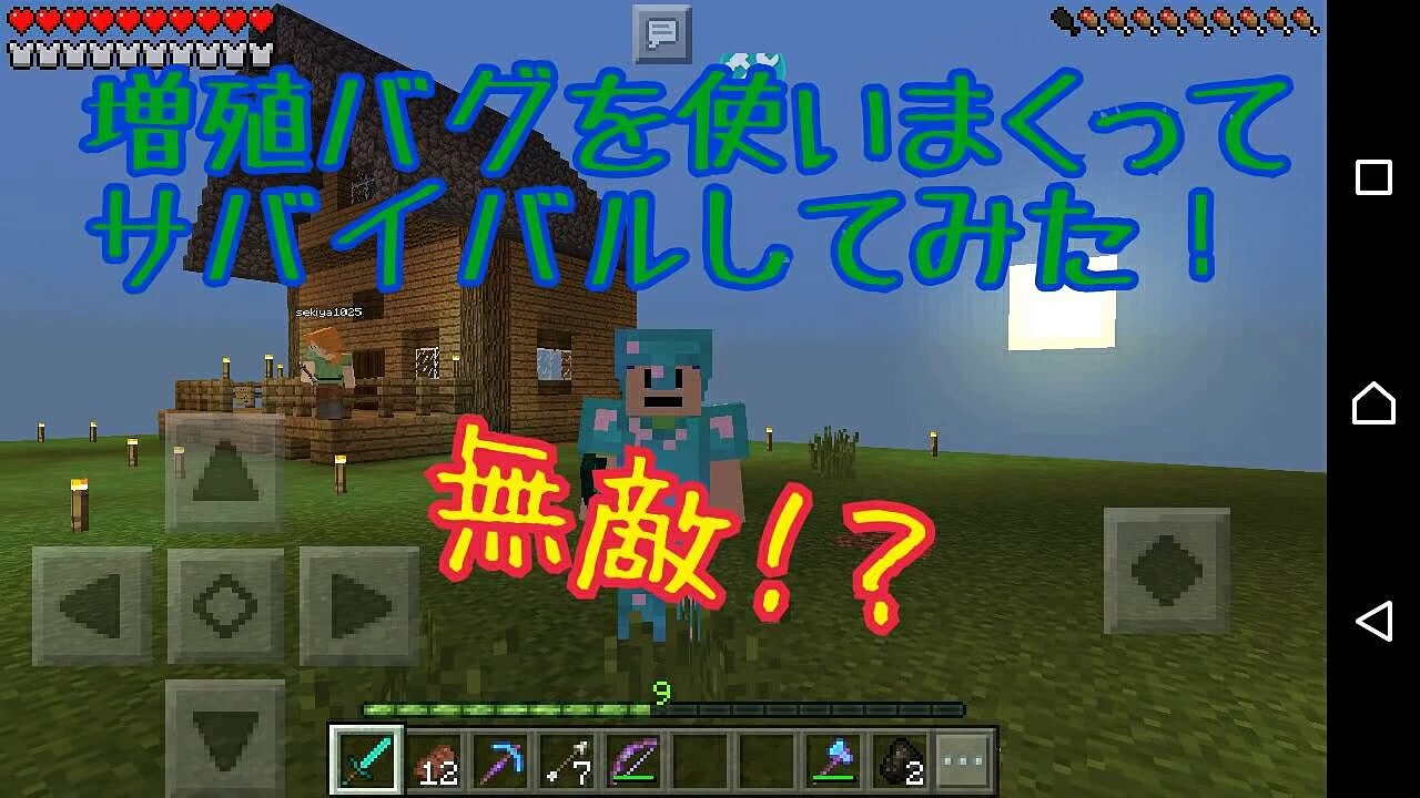 マイクラpe 増殖バグを使いまくってサバイバル Video Dailymotion