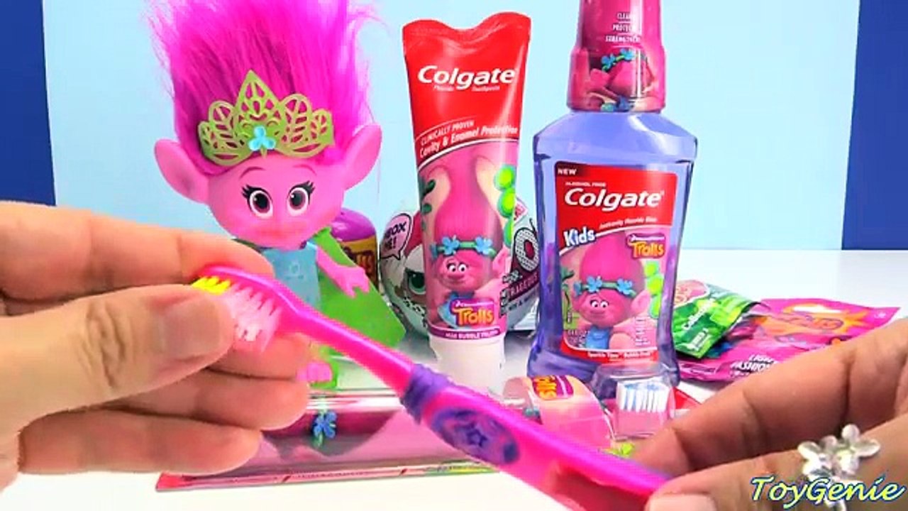 Trolls Poppy Brush Teeth with LOL Doll Surprises video Dailymotion