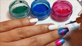 Nail Art Techniques using CND Additives / Pigment Powders