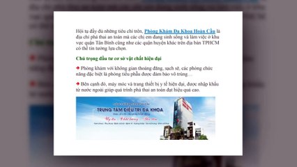 Phá thai an toàn tại quận Tân Bình Tphcm