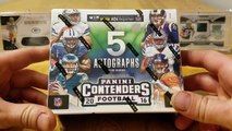 2016 Panini Contenders Football Hobby Box. At Least 5 Autos per Box