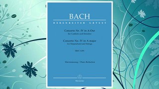 Download PDF Bach: Harpsichord Concerto No. 4 in A Major, BWV 1055 [Bärenreiter] FREE