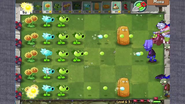 Plants vs Zombies 2 PC - Snow Pea and Repeater vs Gargantuar/ PvZ Gameplay