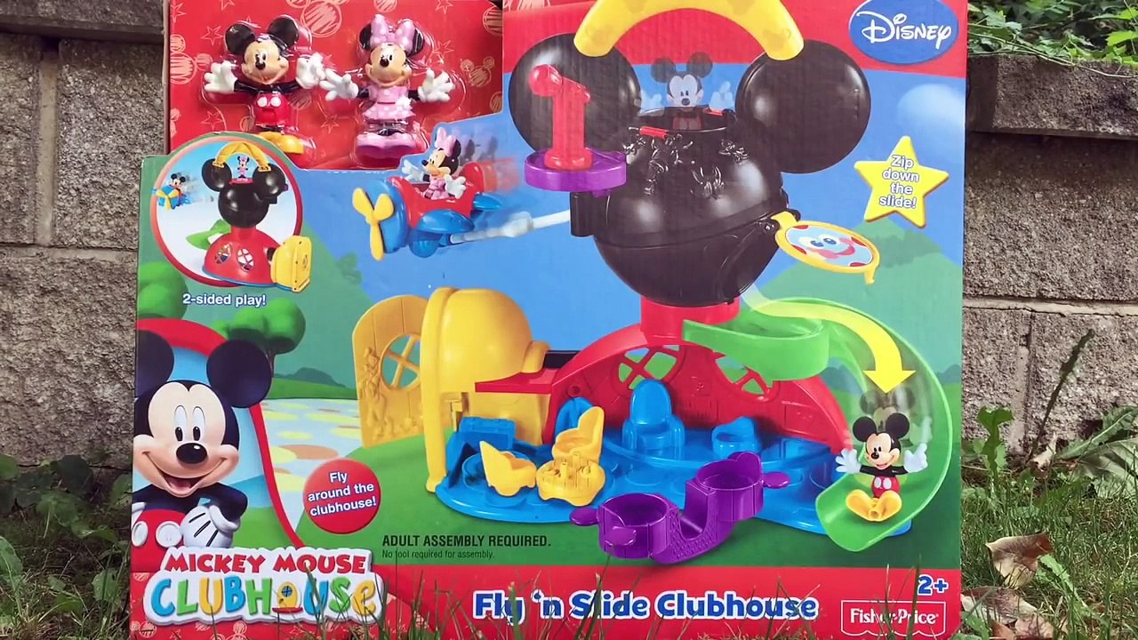 Learning Colors with MICKEY MOUSE Fly N' Slide CLUBHOUSE Opening Unboxing-kf-084knHPQ