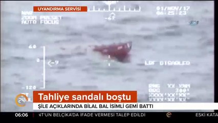 Şile açıklarında gemi battı