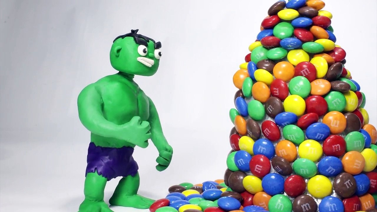 ANGRY Hulk eat SWEETS and Ice CREAM and gets Sick! Play Doh! Disney princess