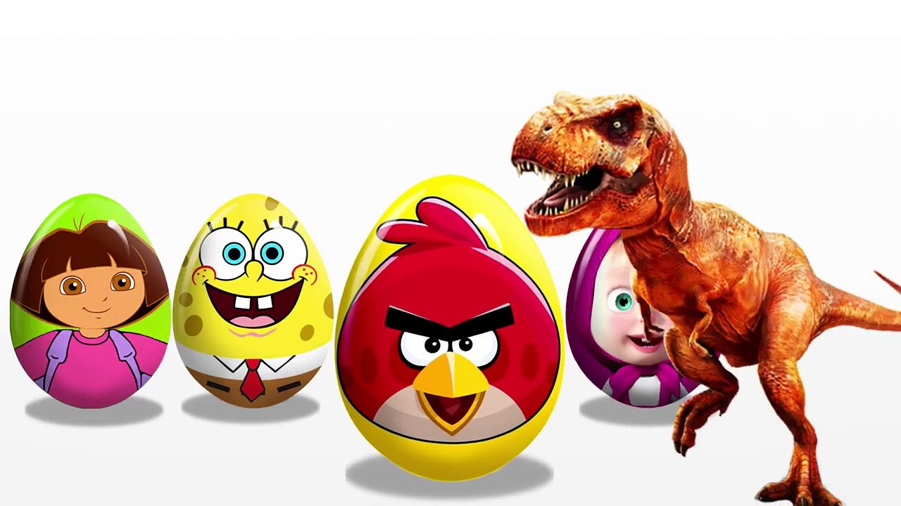 DINOSAUR EAT SPONGEBOB! Masha and the Bear! Thomas the Train