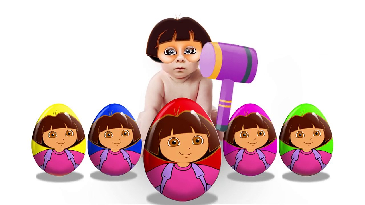 Baby eating an egg with Baby turns into a Baby Finger Family Surprise Eggs Learn Colors