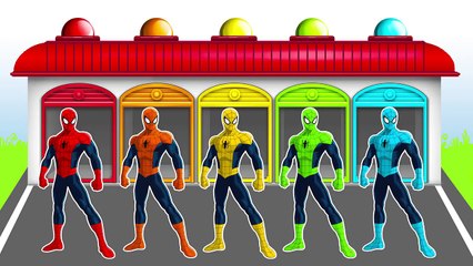 Learn Colors for Children with Spiderman & Color Cars - Colours for Kids to Learn