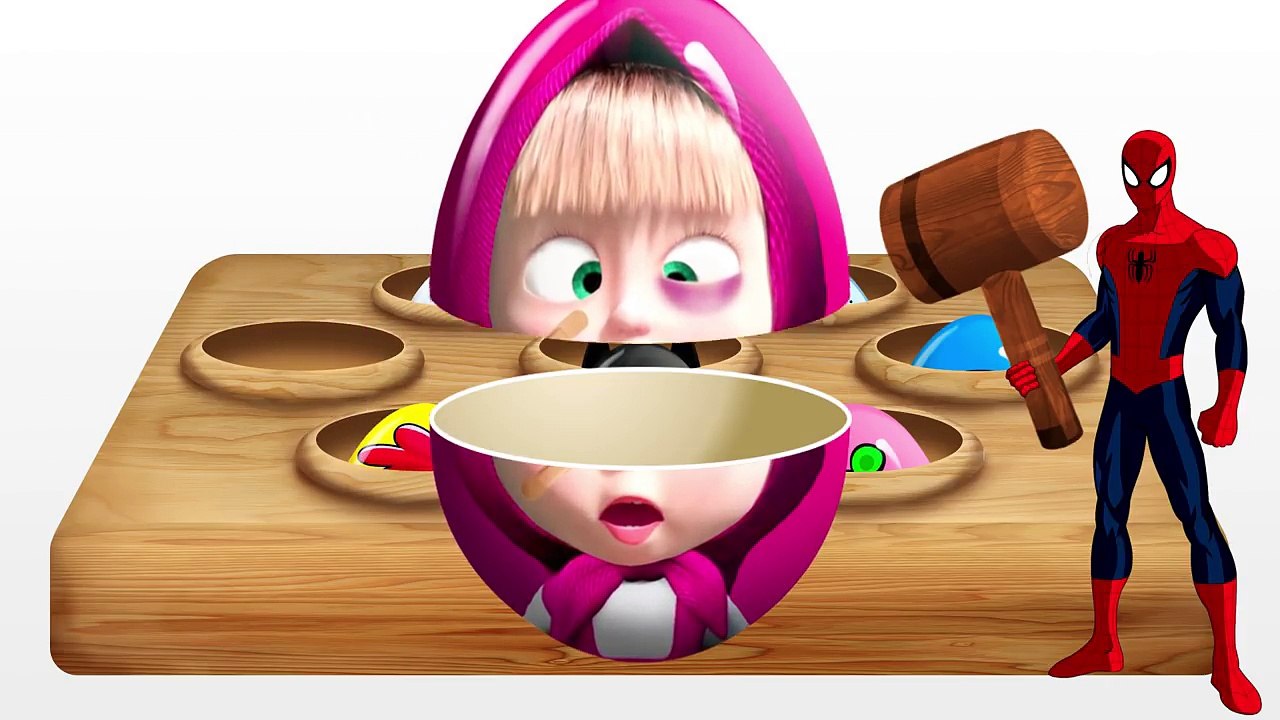 SURPRISE EGGS! LEARN COLORS! Masha and the Bear! McQueen! Spiderman! Moana! Doc McStuffins! Kids