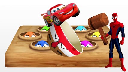 SURPRISE EGGS! LEARN COLORS! SPIDERMAN! Sponge! Moana! McStuffins! Finger Family! MAsha! Cars 3!