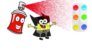 SURPRISE EGGS!!! SPONGEBOB vs BATMAN! Disney CARS MARVEL SpiderMan! Learn Colors!