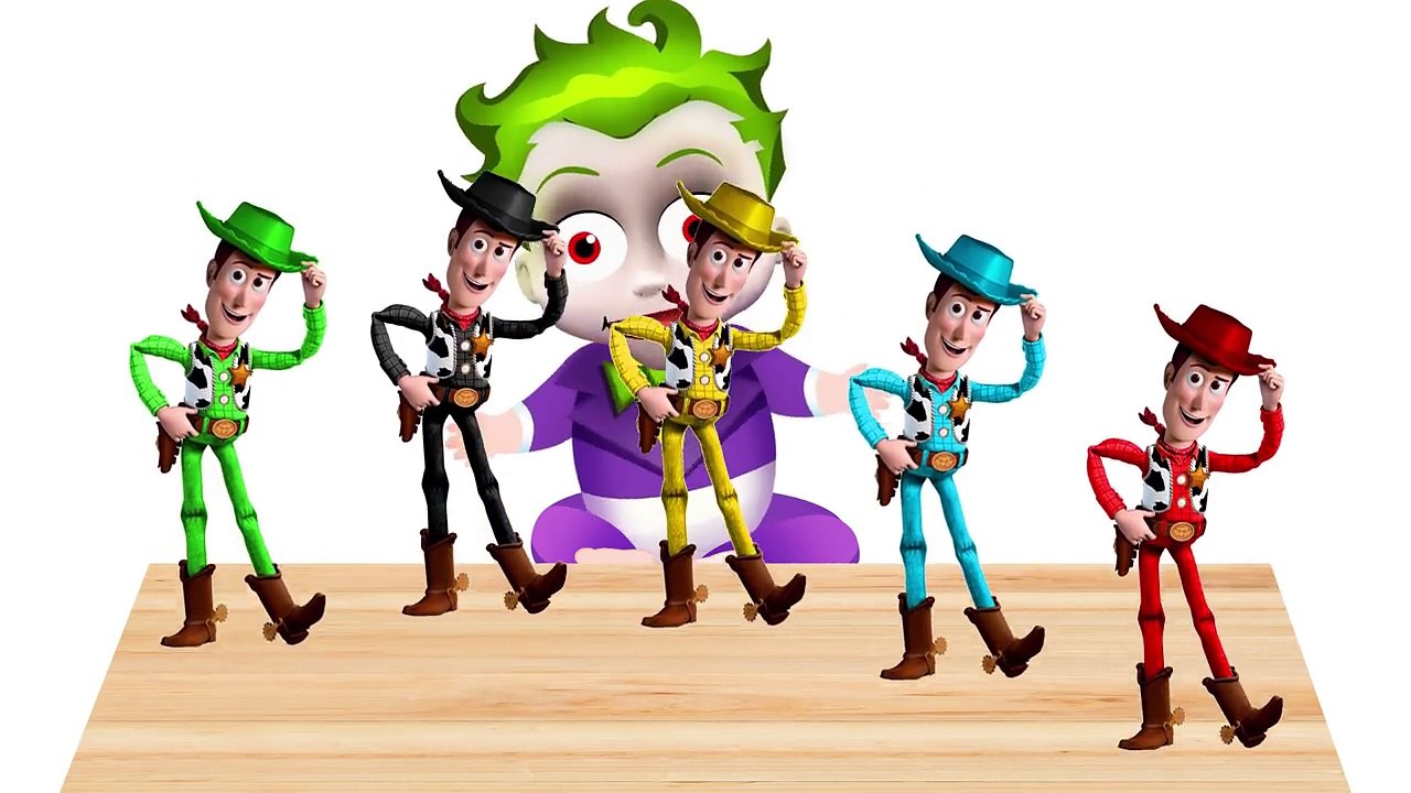 BABY JOKER CRY with BATMAN and WOODY from TOY STORY! FINGER FAMILY! Video for toddlers!
