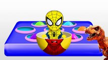 Dinosaur vs Baby Spiderman! Learn Colors! Surprise Eggs! Spiderman! Video for kids!
