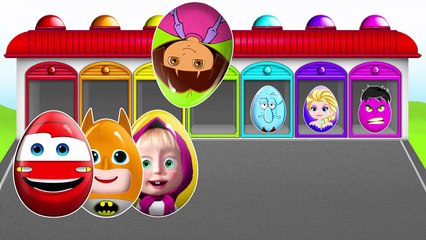 Hulk! Masha! Dora! McQueen! Batman! Surprise Eggs!!! LEARN COLORS AND NUMBERS!