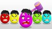 NEW BABY HULK!!! COLORED HULKS! LEARN COLORS! Surprise Eggs! Video for kids!